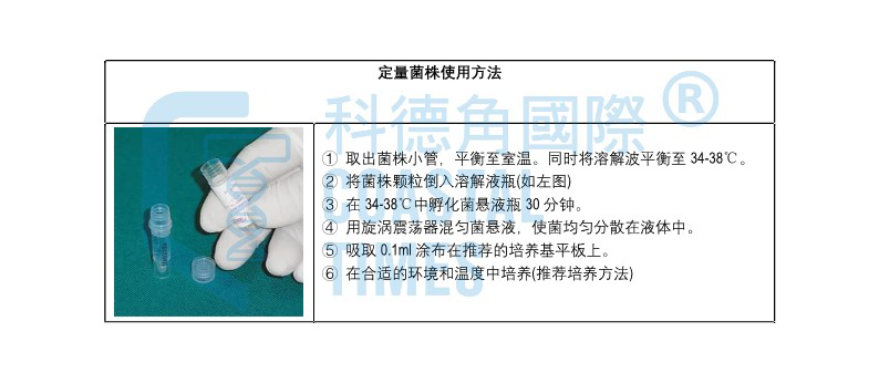 定量菌株使用说明